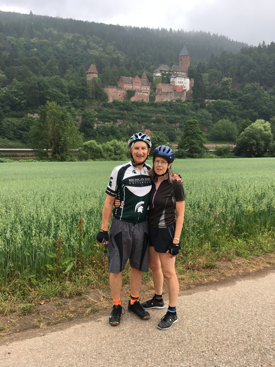 Bike tour 2018 Necker River--June 9 more castles G7K on the road