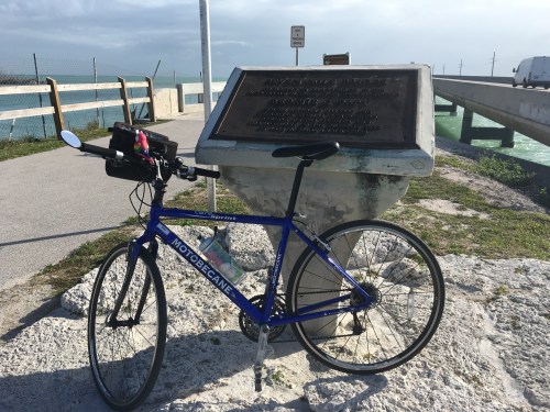 Ride to Keys 2019 third day at 7 mile bridge--bike
