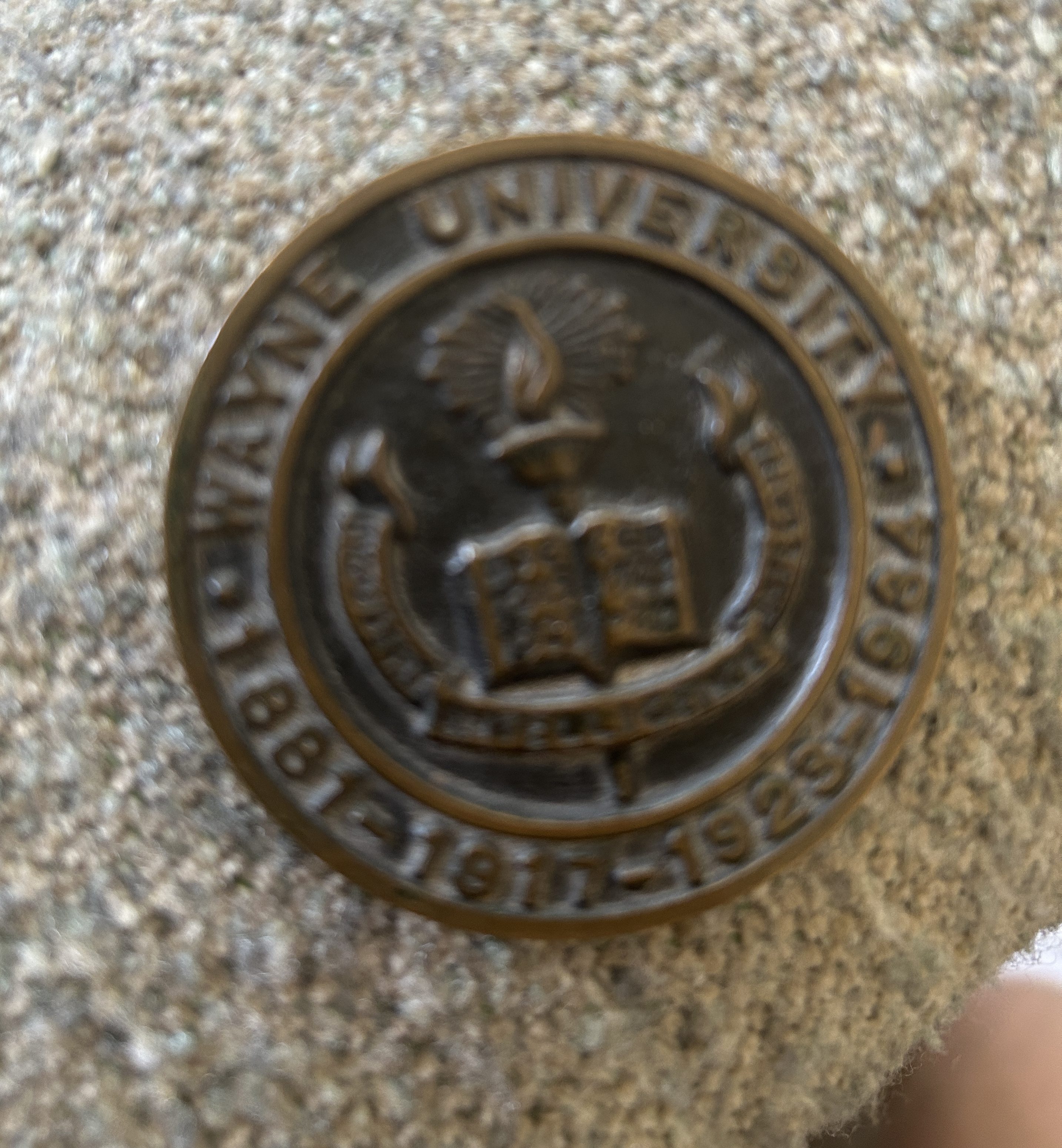 Award from college graduation. Shaped her life